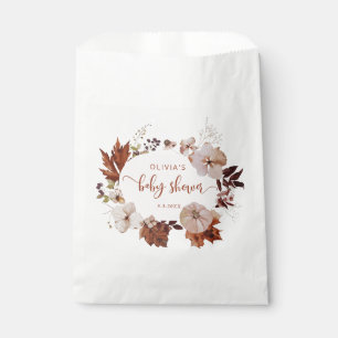 Rustic fall little pumpkin baby shower favor bag