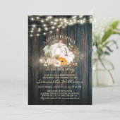 Rustic Fall Little Pumpkin Baby Shower Invitation (Standing Front)