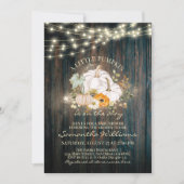 Rustic Fall Little Pumpkin Baby Shower Invitation (Front)