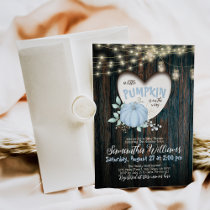 Rustic Fall Little Pumpkin Boy Baby Shower  Invitation