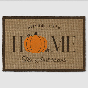 Rustic Fall Modern Farmhouse Coir Mat