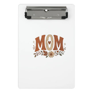 Rustic Fall Mom Floral Autumn Love Desk Mat Mini Clipboard