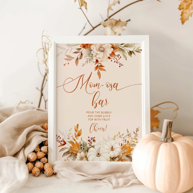 Rustic fall mom-osa bar poster (Creator Uploaded)