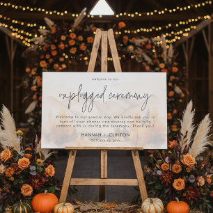 Rustic Fall Mountain Scene Wedding Unplugged Foam Board