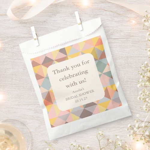 Rustic Fall Neutral Custom Bridal Shower Thank You Favor Bag