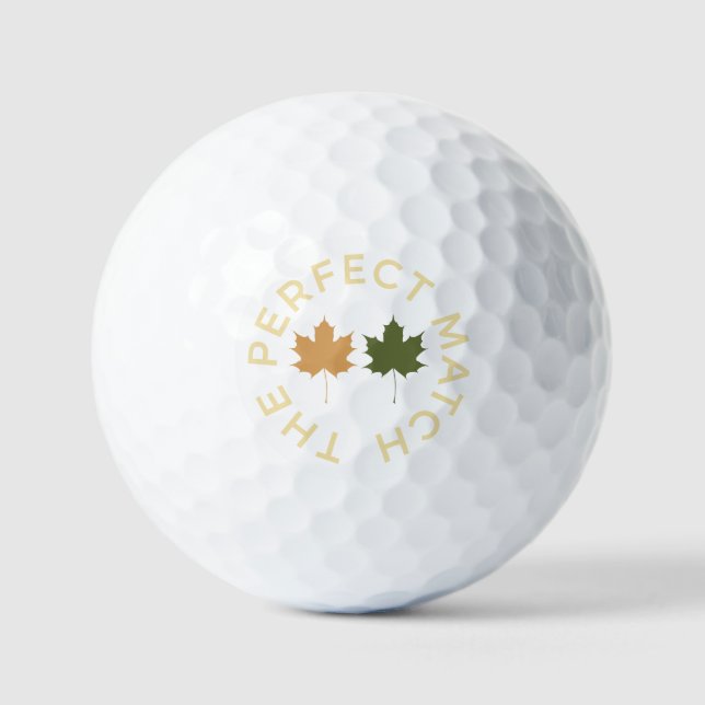 Rustic Fall Olive Green Monogram Perfect Match Golf Balls (Front)