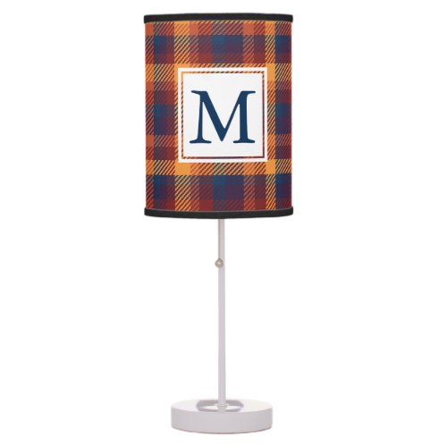 Rustic Fall Plaid Pattern _ Personalized Table Lamp