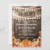 Rustic Fall Pumpkin Birthday Party Invitation (Front)