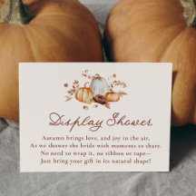 Rustic Fall Pumpkin Floral Bridal Display Shower