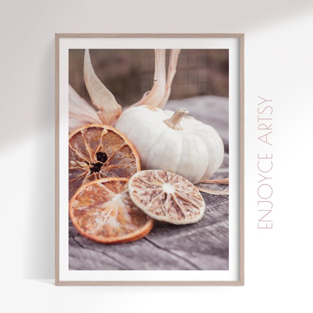 Rustic fall pumpkin still life cozy farmhouse art poster (Creator Uploaded)