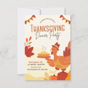 Rustic Fall Pumpkin Thanksgiving Invitation
