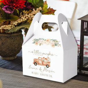 Rustic Fall Pumpkin Truck Baby Shower Favor Box