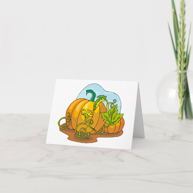 Rustic Fall Pumpkins and Leaves Card (Creator Uploaded)