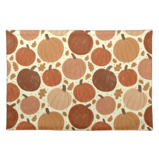 Rustic Fall Pumpkins Cloth Placemat