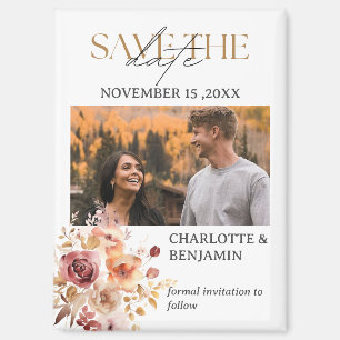 Rustic Fall Save The Date Wedding Magnet