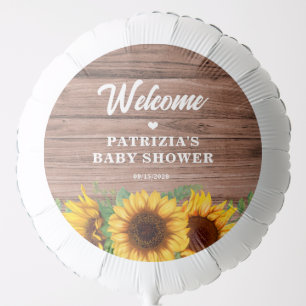 Rustic Fall Sunflower Baby Shower Balloon