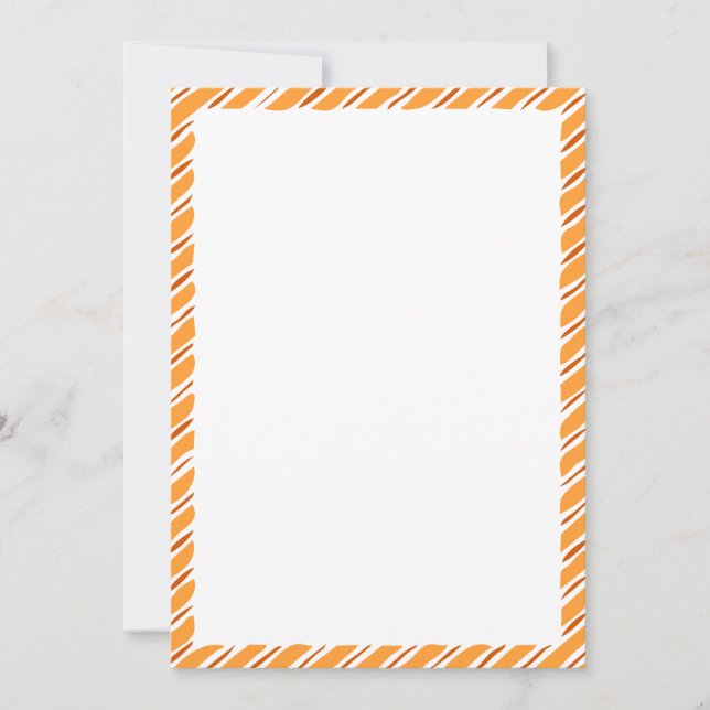 Rustic Fall Thanksgiving Border Custom Text Invitation (Front)