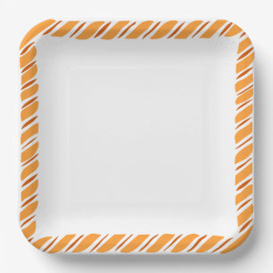 Rustic Fall Thanksgiving Border Custom Text Paper Plates