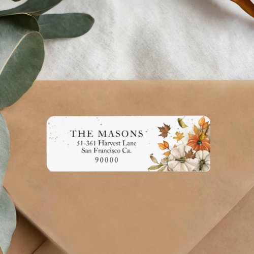 Rustic Fall Theme Return Address Labels