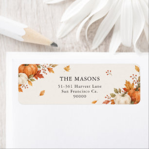 Rustic Fall Theme Return Label