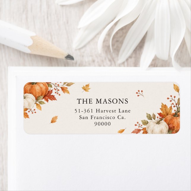 Rustic Fall Theme Return Label (Insitu)