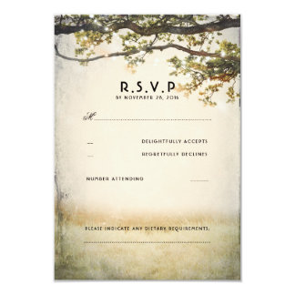 Rustic Fall Tree Branches Wedding RSVP Cards
