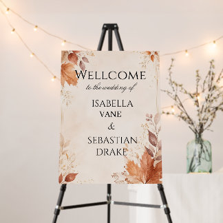 Rustic Fall Wedding Foam Board