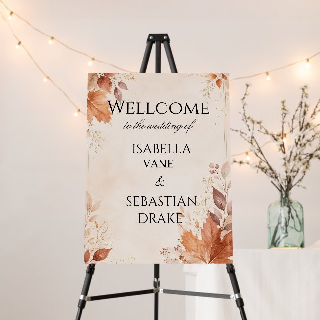 Rustic Fall Wedding Foam Board (In Situ (Stand))