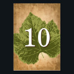 Rustic Fall Wedding Ideas | Table Number Cards<br><div class="desc">Looking for rustic fall wedding ideas and in need of table number cards for your guest tables? This custom table number card is designed with autumn leaves on worn old parchment to match your fall themed wedding perfectly. Have a different color leaf for each of your tables as well as...</div>