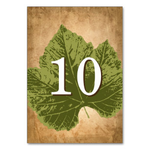 Rustic Fall Wedding Ideas   Table Number Cards