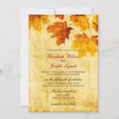 rustic fall wedding Invitation cards (Front)