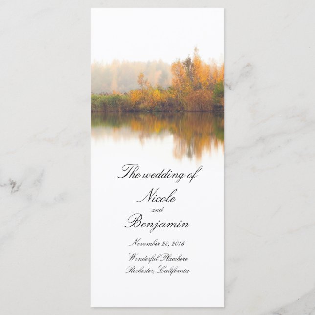 Rustic Fall Wedding Programs (Front)