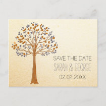 Rustic Fall Wedding Save The Date Invitation Postcard