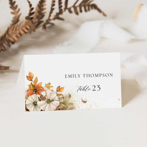 Rustic Fall Wedding Table Number