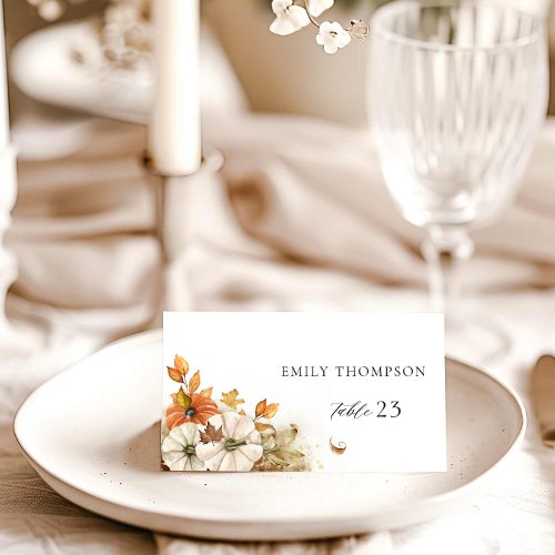 Rustic Fall Wedding Table Number