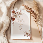 Rustic fall wedding table number<br><div class="desc">Rustic fall wedding table number.
Matching items available.</div>