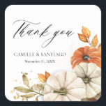 Rustic Fall Wedding Thank you Stickers<br><div class="desc">Enhance your fall wedding with our charming "Rustic Fall Thank You Wedding Stickers." Perfect for sealing thank you cards,  decorating favor bags,  or adding a special touch to your wedding stationery,  these stickers feature beautiful fall leaves and rustic elements. Matching items in our Rustic Fall Wedding Collection</div>