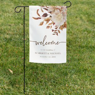 Rustic Fall Wedding Welcome Flag