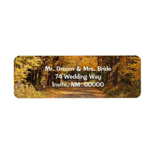 Rustic Fall Weddings Invitations Envelopes Mail Label (Front)