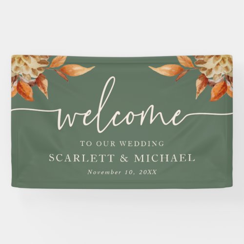 Rustic Fall Welcome Wedding Banner