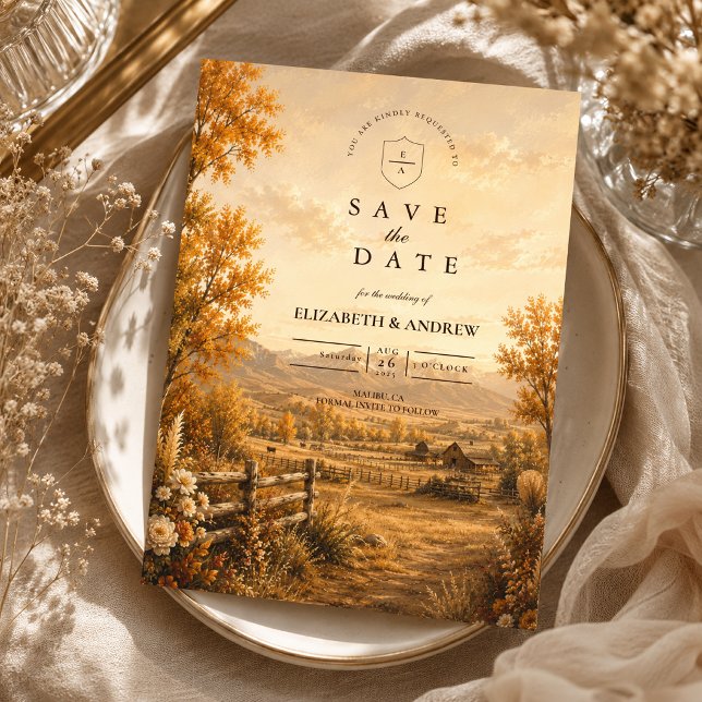 Rustic Fall Western Wedding Save The Date (Creator Uploaded)