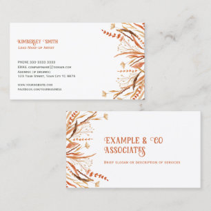 Rustic Fall Wildflowers Business Card
