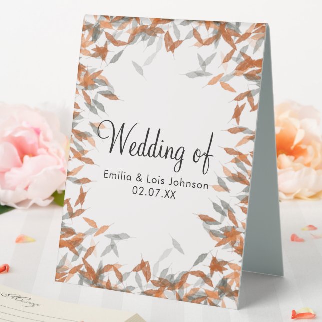 Rustic Falling Leaf Pampas Floating Wedding    Table Tent (In SItu (Wedding))