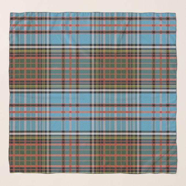 Rustic Family Clan Anderson Plaid Tartan Name Scarf (Front)