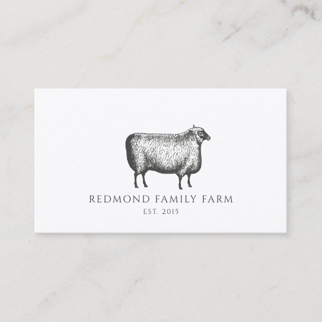 Rustic Family Farm Business Card (Front)
