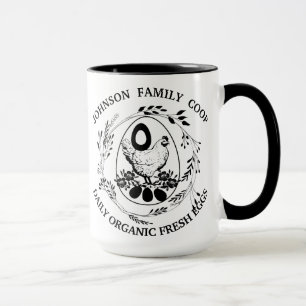 Rustic Family Farm Farmhouse Organic Fresh Eggs Mug