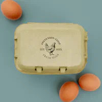Chicken Eggs Personalized Egg Farm Fresh Date Rubber Stamp, Zazzle