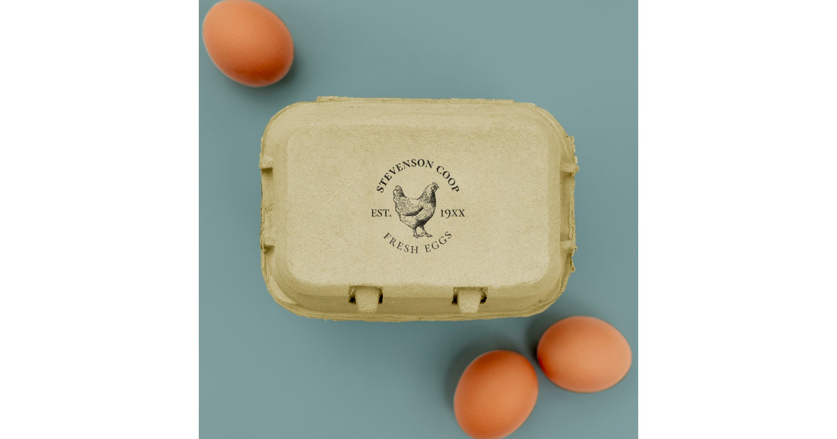 Fresh Eggs Your Name Chicken Hens Egg Stamp