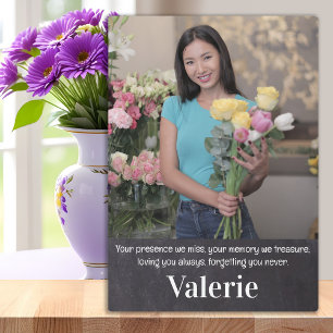 Rustic Family Keepsake Photo Memorial Plaque