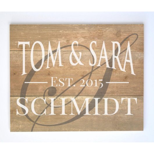Rustic Family Name 16x20 Wood Pallet Sign (Front)